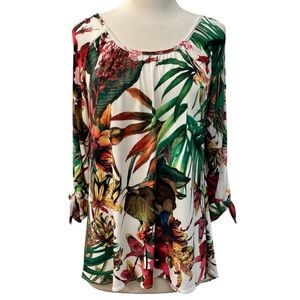 NWOT Baroque Floral Blouse